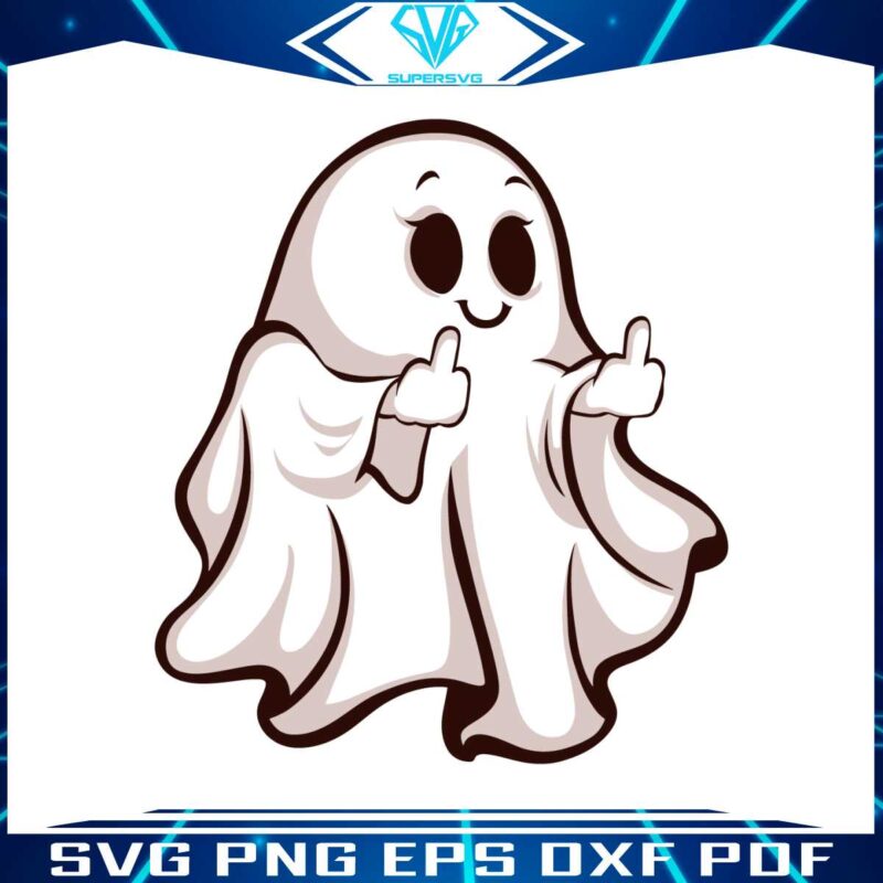 ghost-middle-finger-halloween-svg