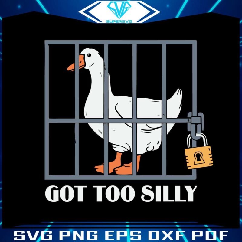 funny-goose-got-too-silly-svg