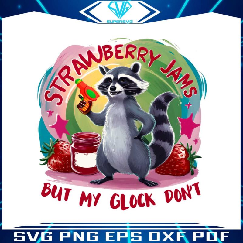 funny-raccoon-strawberry-jams-png