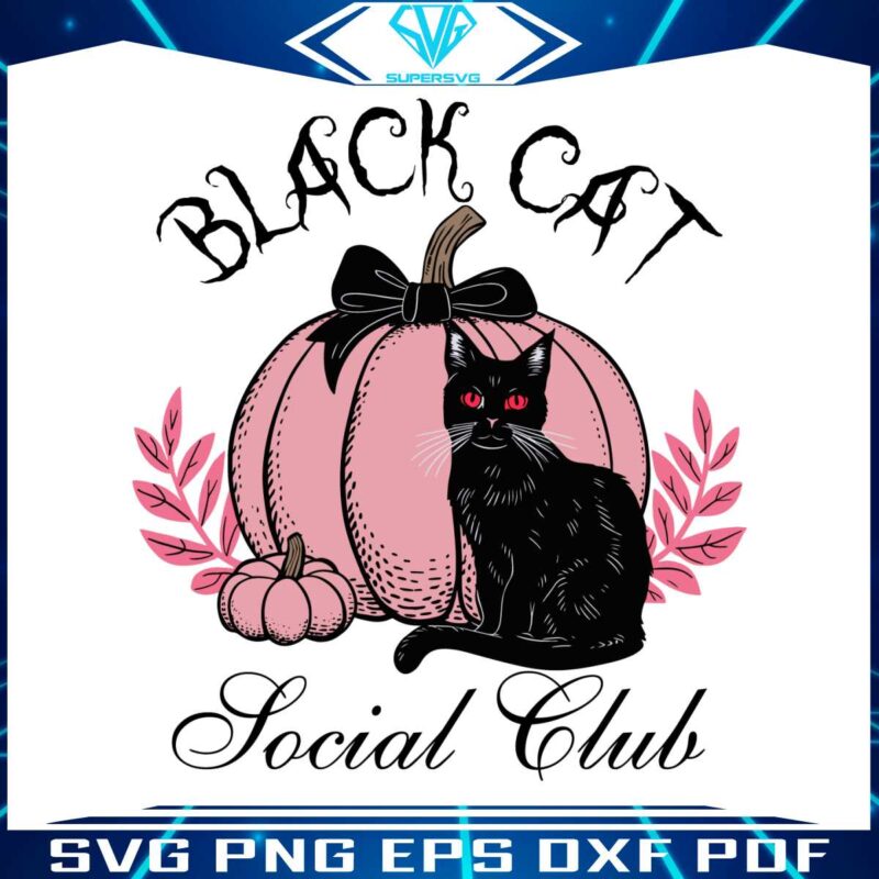 black-cat-social-club-ghost-cat-halloween-svg