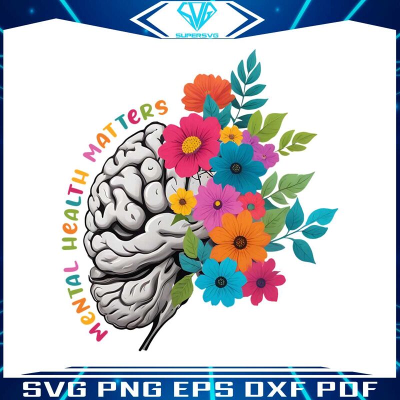 mental-health-matters-floral-brain-png