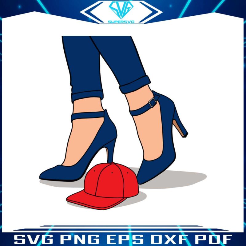 blue-heels-stepping-on-red-cat-svg