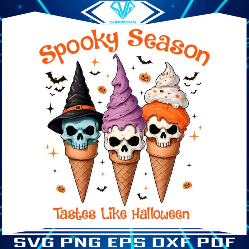 spooky-season-tastes-like-halloween-ice-cream-cone-png