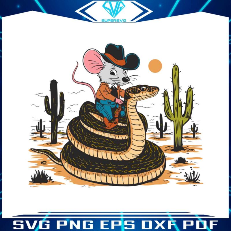 funny-cowboy-mouse-riding-snake-svg