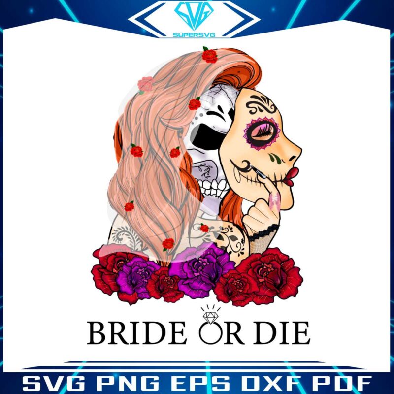 bride-or-die-halloween-skeleton-face-girl-png