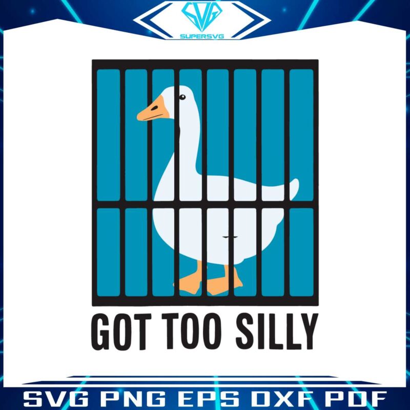 silly-goose-got-too-silly-funny-meme-svg