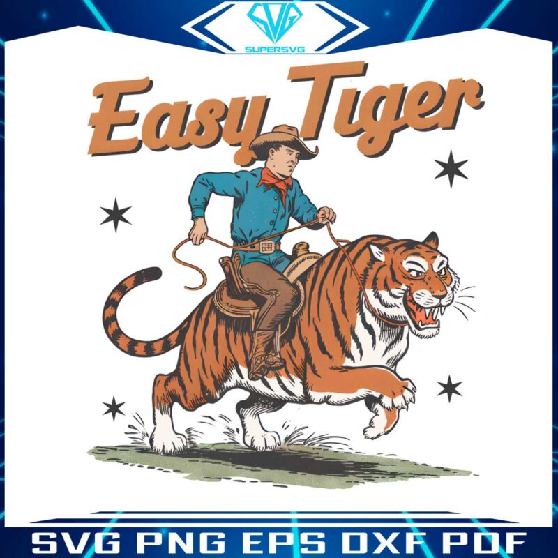 easy-tiger-funny-cowboy-hat-retro-png