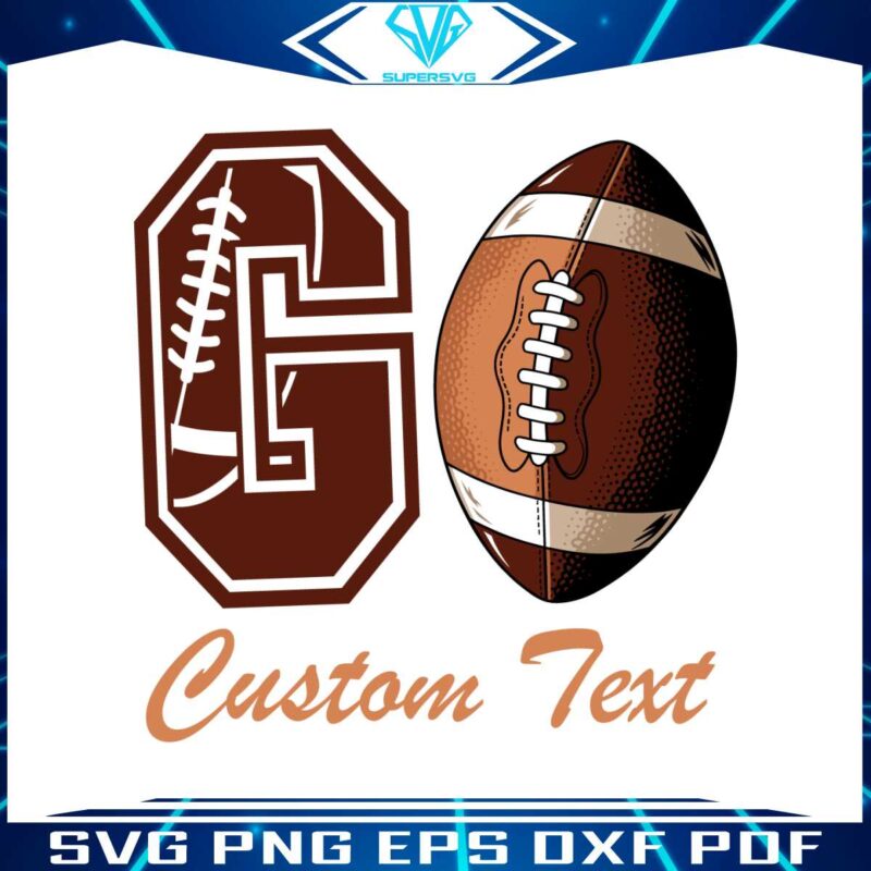 custom-text-go-team-mascot-football-team-svg