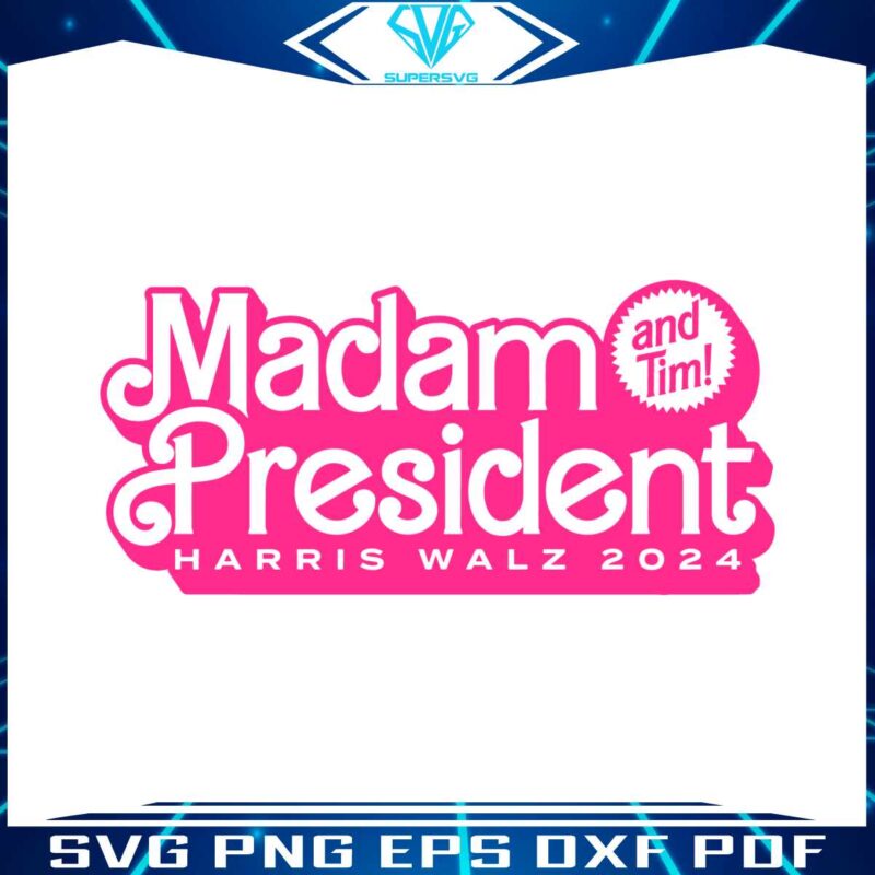 madam-president-and-tim-harris-walz-2024-svg