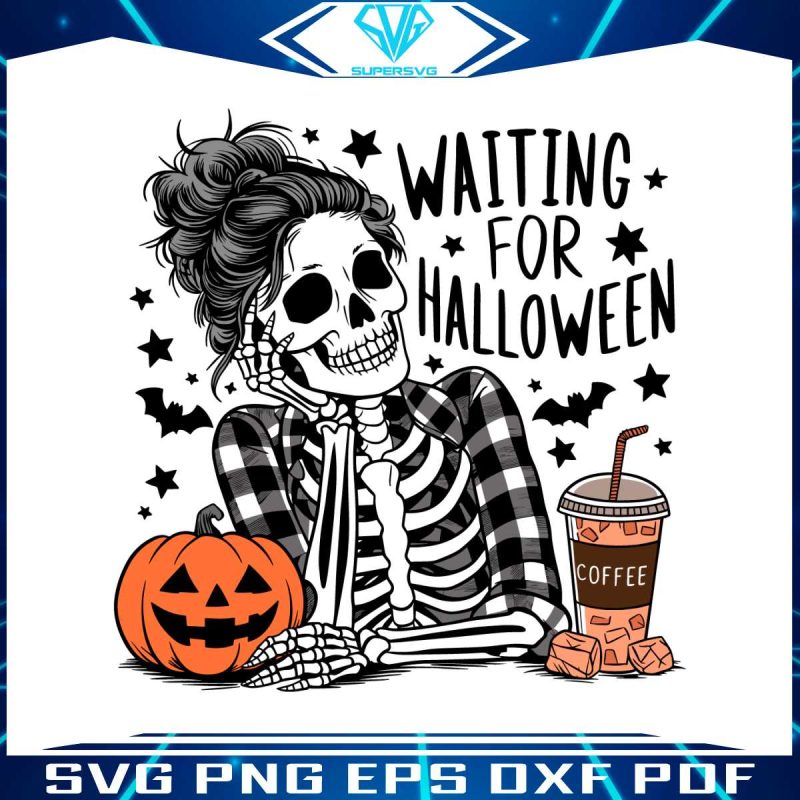 waiting-for-halloween-spooky-girl-coffee-pumpkin-svg