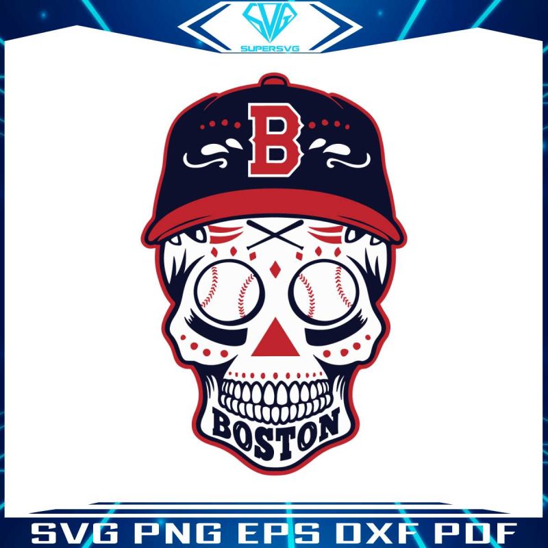 boston-red-sox-skull-baseball-svg