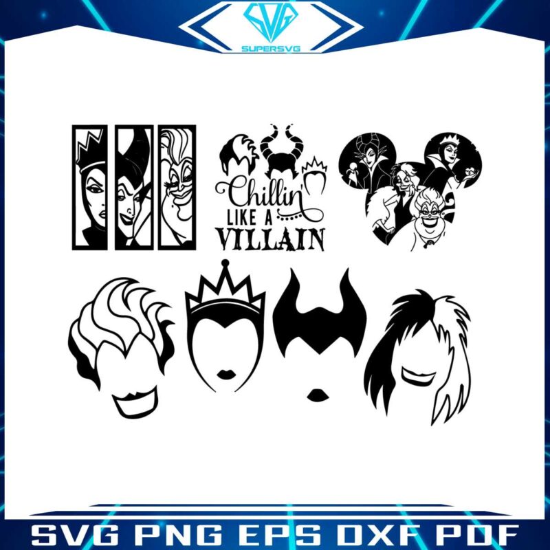 silhouette-disney-villains-svg-bundle