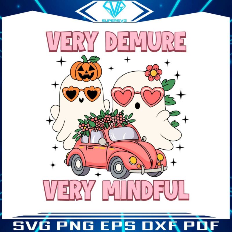 very-demure-very-mindful-cute-halloween-ghost-couple-svg