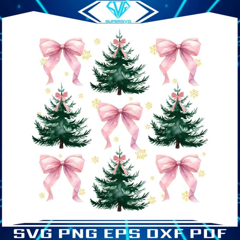 watercolor-girly-holiday-design-pink-coquette-christmas-tree-png