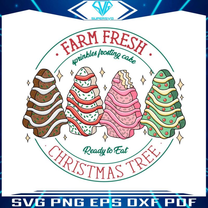 christmas-tree-cake-farm-fresh-sprikles-frosting-cake-ready-to-eat-png