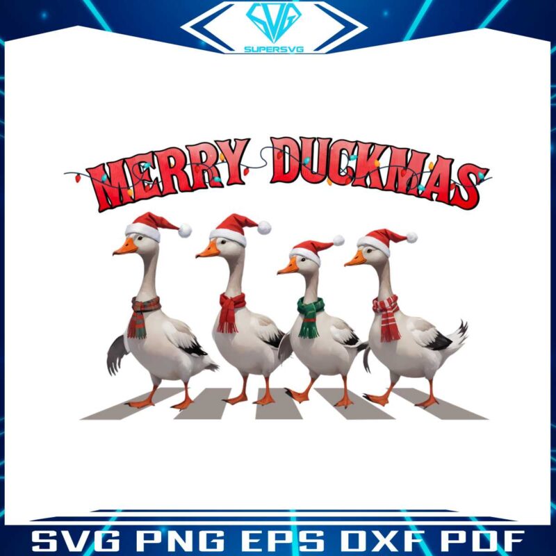 merry-duckmas-christmas-cute-ducks-santa-hat-png