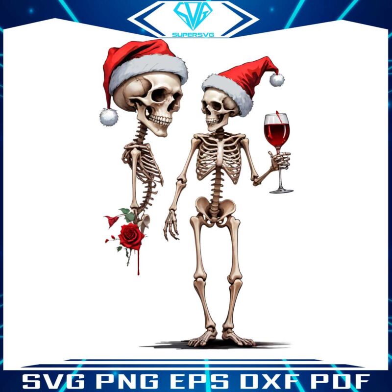 skeleton-drinking-wine-when-youre-dead-inside-but-its-christmas-png