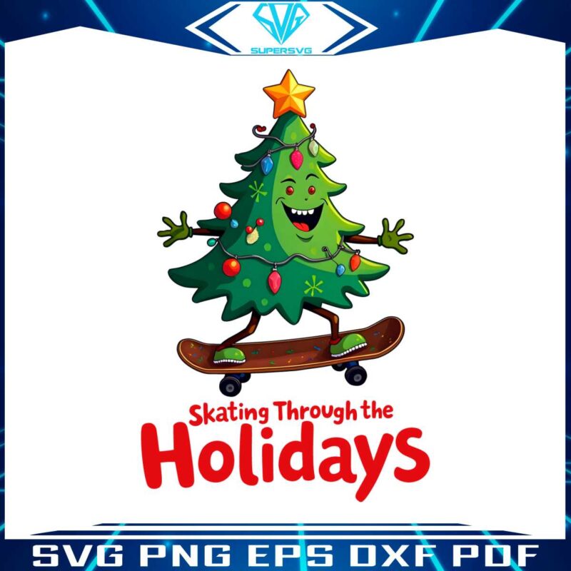 skating-through-the-holiday-christmas-tree-skateboard-png