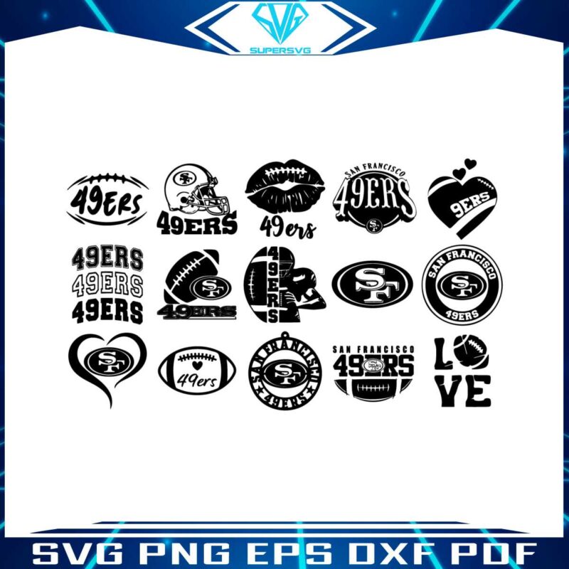 san-francisco-49ers-football-logo-svg-bundle