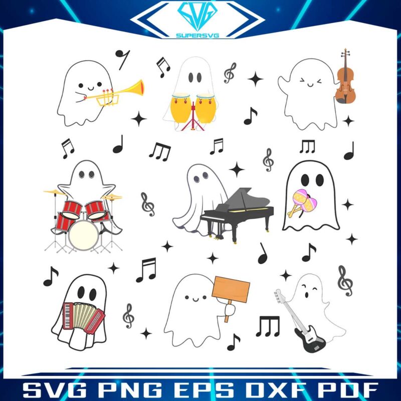 ghost-playing-musical-instruments-halloween-music-teacher-png