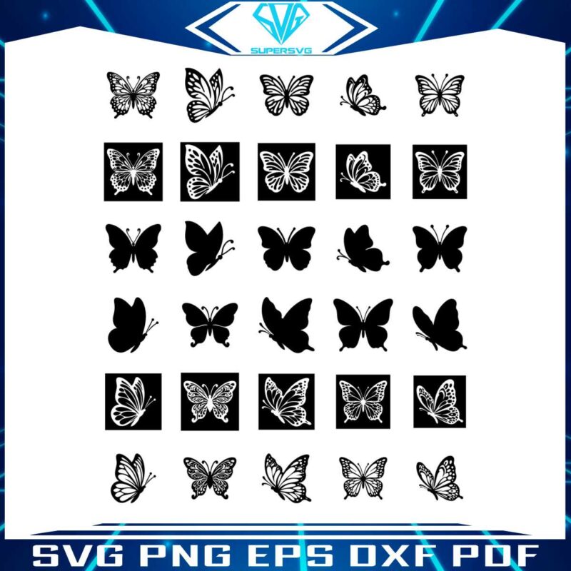 retro-butterfly-clipart-svg-bundle