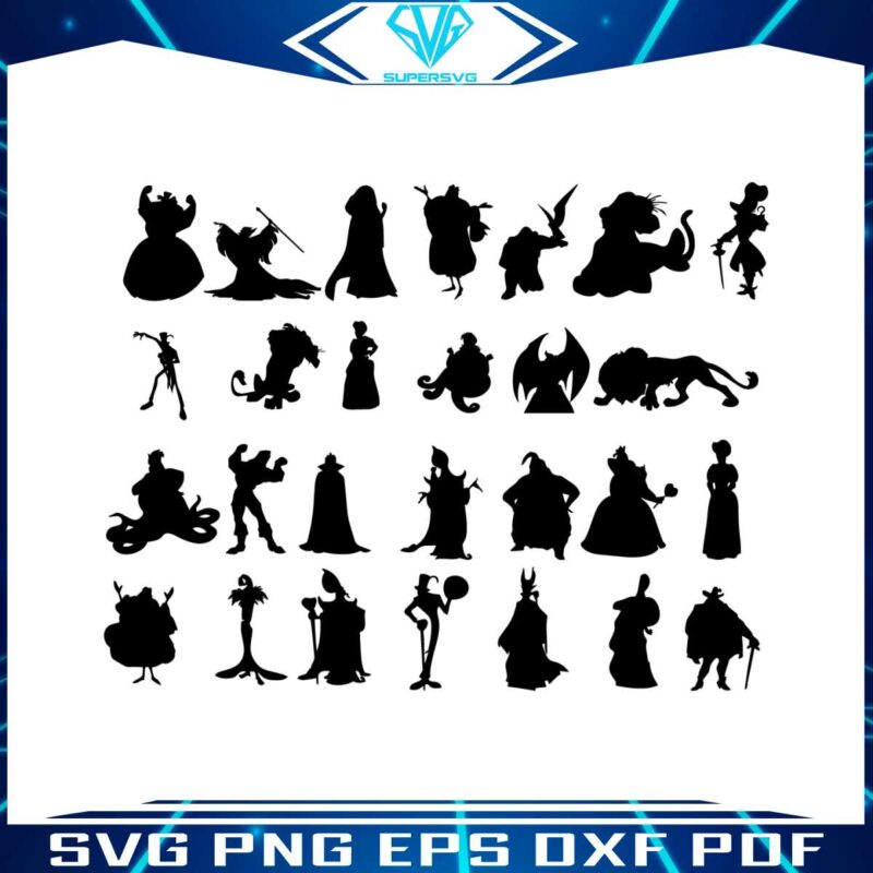 silhouette-disney-villain-svg-bundle