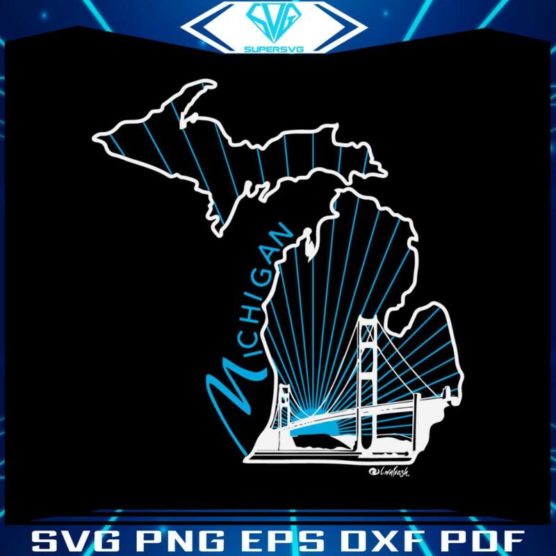 map-of-the-us-state-of-michigan-stock-svg