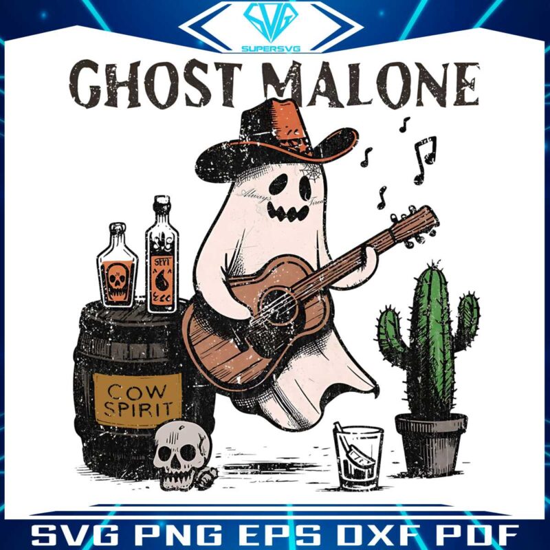 western-halloween-ghost-malone-guitar-png