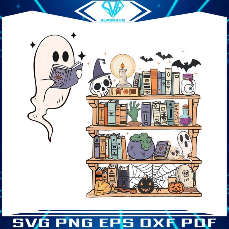 ghost-book-reader-halloween-library-png