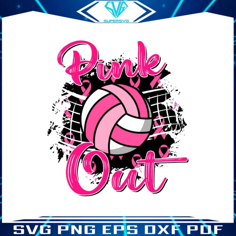 volleyball-pink-out-breast-cancer-svg