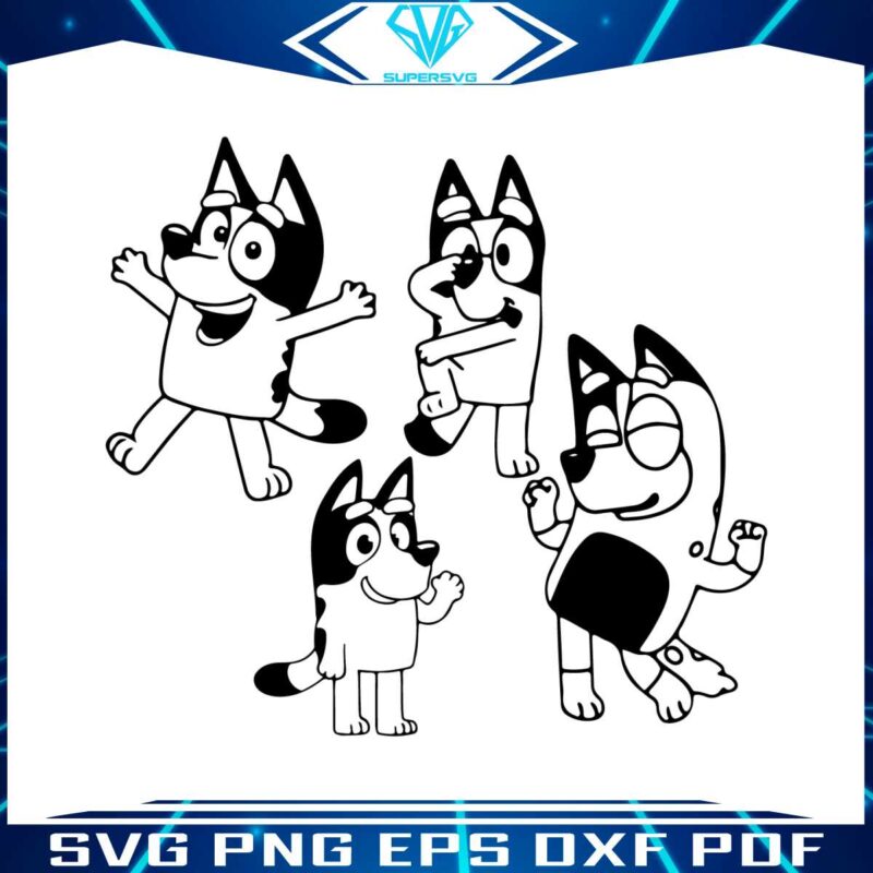 bluey-black-and-white-cartoon-dog-svg-bundle