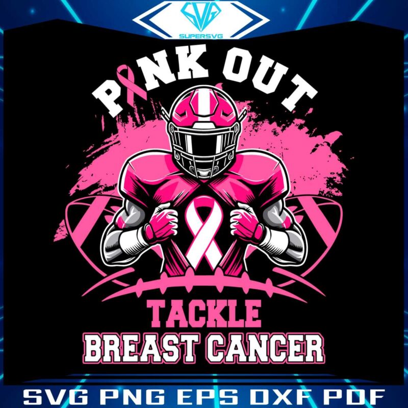 breast-cancer-football-pink-out-svg