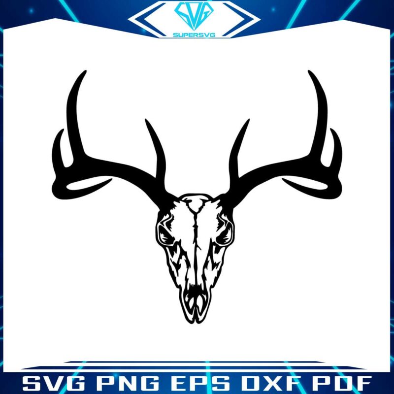 vintage-deer-buck-skull-svg-silhouette