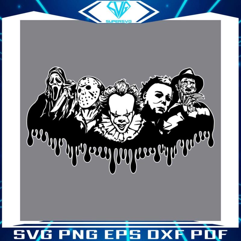 ghostface-jason-pennywise-freddy-and-jason-halloween-horror-character-svg-silhouetee