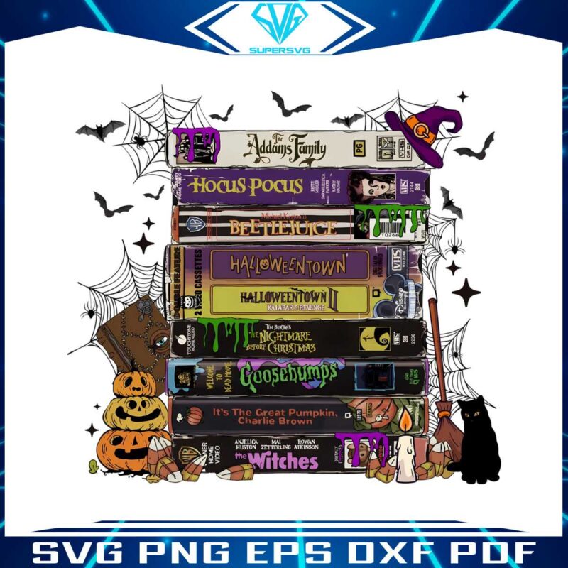 halloween-horror-movies-vhs-collection-png