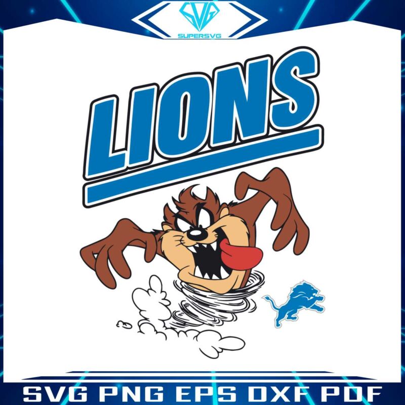 looney-tunes-taz-detroit-lions-svg