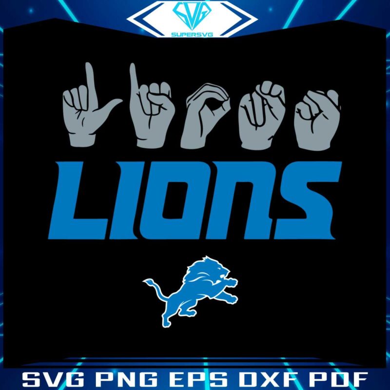 love-sign-lions-football-logo-svg