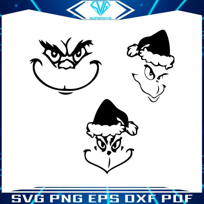 grinch-face-art-svg-bundle-silhouette