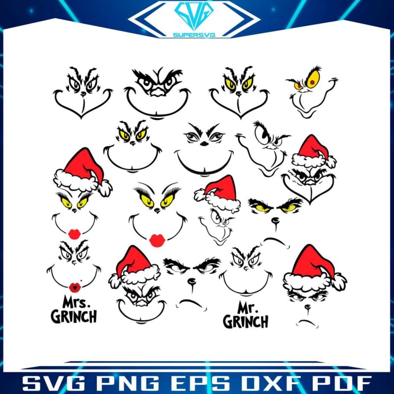 grinch-face-mr-and-mrs-grinch-christmas-svg-bundle