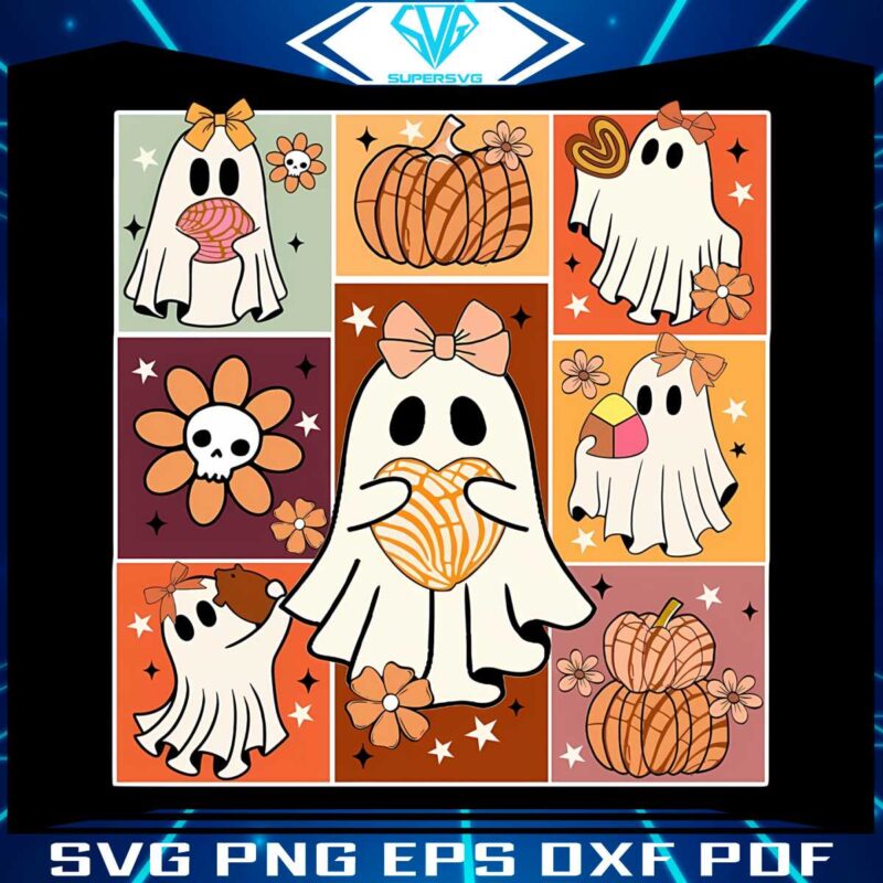 pantasmas-ghost-funny-spooky-conchas-mexican-halloween-png