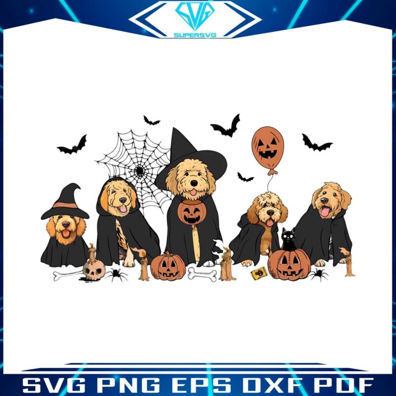 ghost-and-witch-goldendoodle-halloween-png