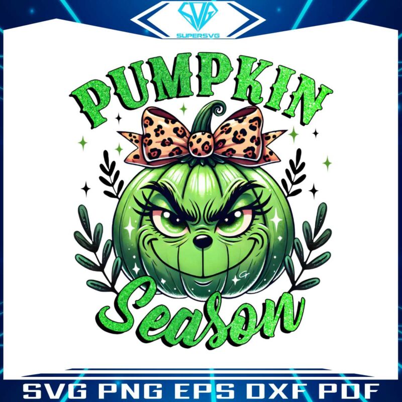 glitter-pumpkin-season-leopard-coquette-grinch-head-png