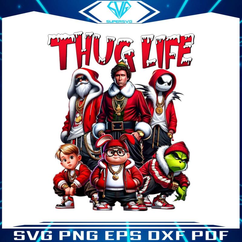 thug-life-christmas-hoodie-character-png