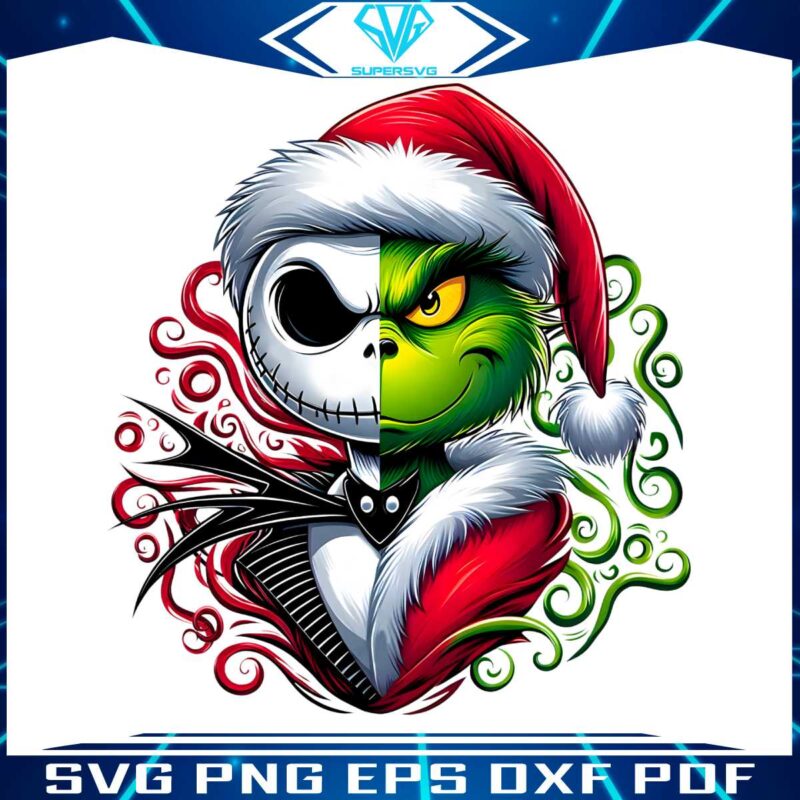 christmas-grinch-and-jack-nightmare-santa-hat-png