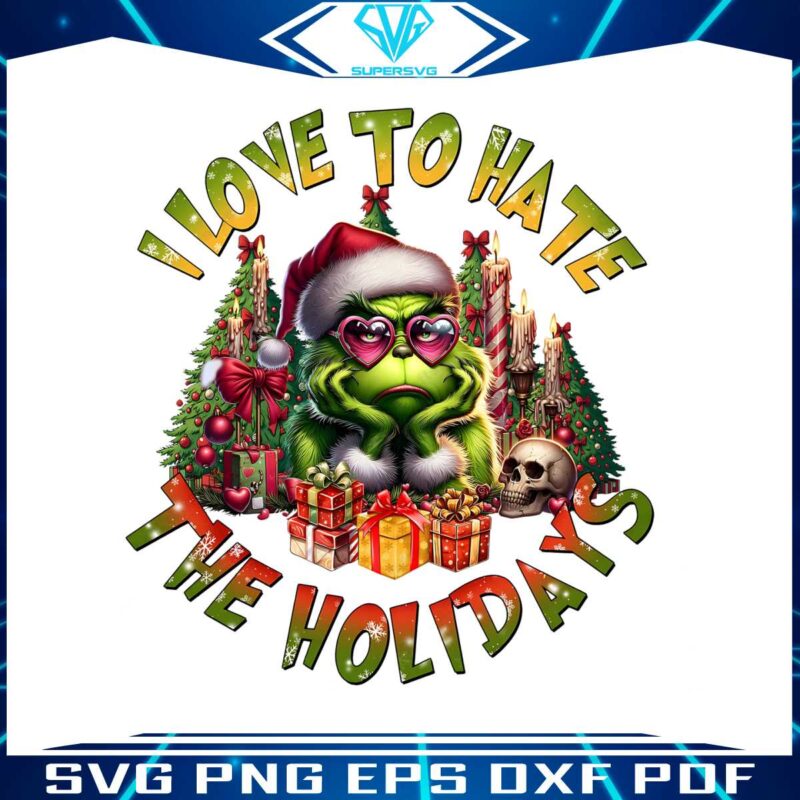 retro-christmas-grinch-i-love-to-hate-the-holidays-png