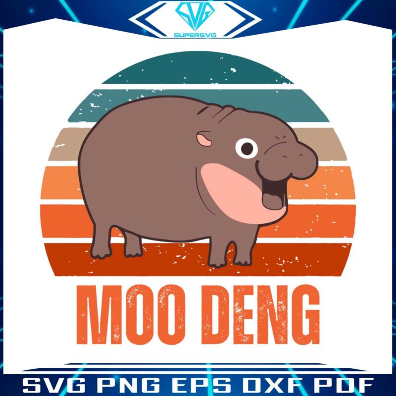 retro-suset-cute-moo-deng-pygmy-hippo-svg