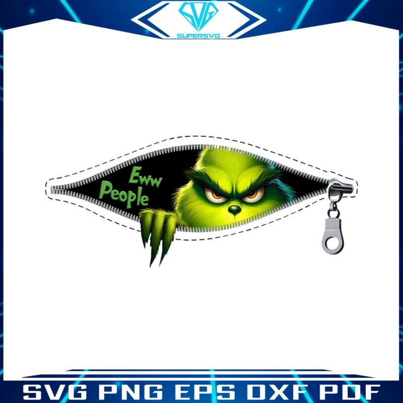 funny-christmas-ew-people-grinch-zipper-png