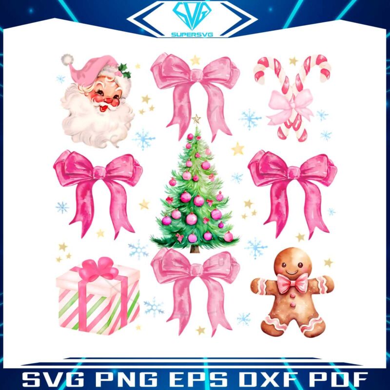 retro-pink-coquette-christmas-tree-santa-claus-png