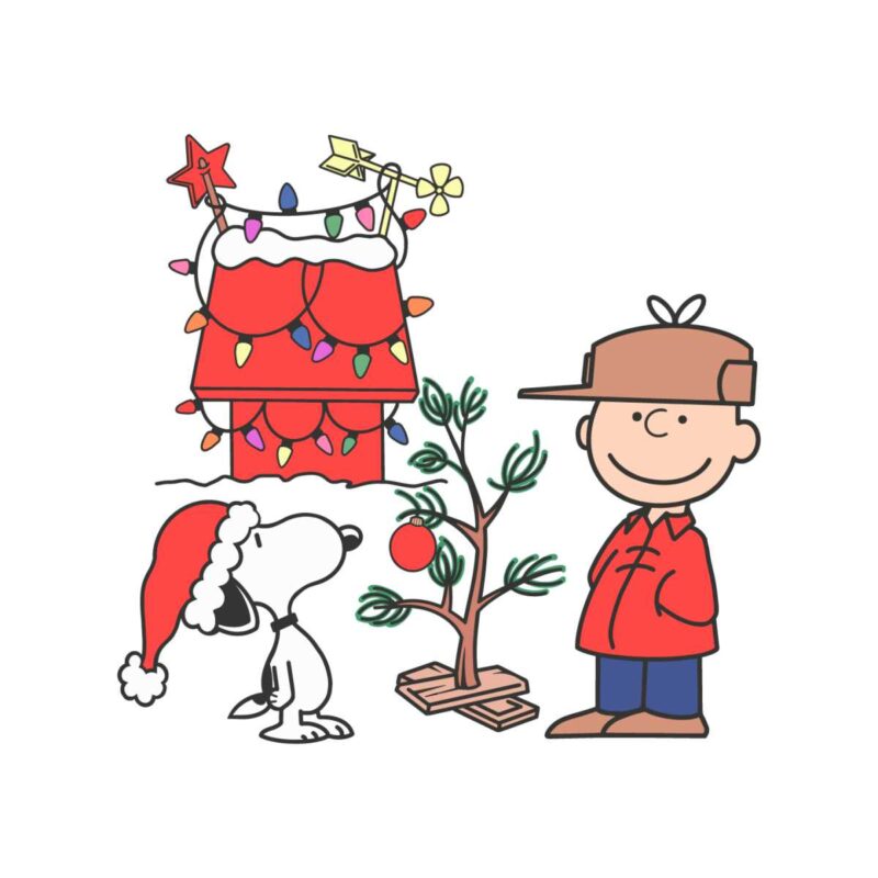 christmas-peanuts-charlie-brown-and-snoopy-santa-hat-svg