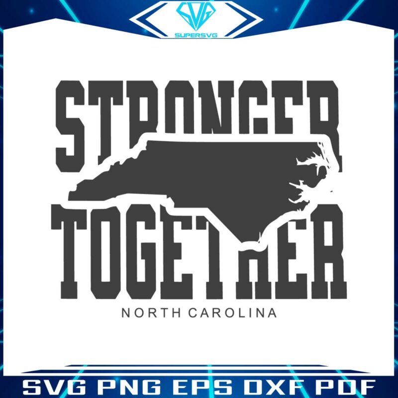 north-carolina-stronger-together-map-svg-silhouette